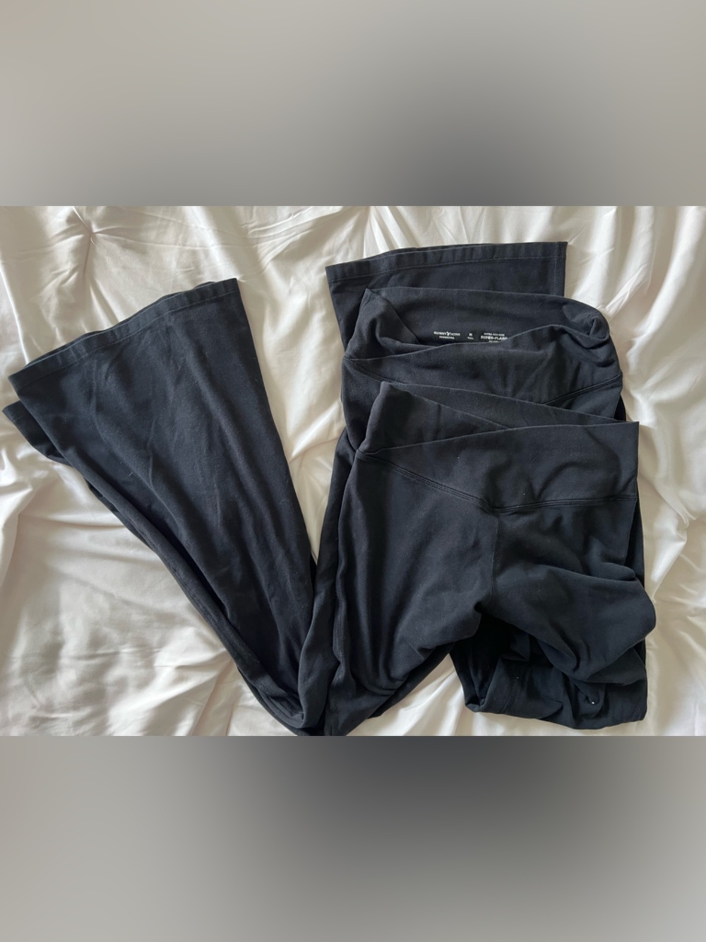 Old Navy Black Super-Flare Workout Pants (2 pack)